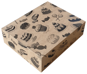Caja para pastas 250gr (1/4) 175x115x45 (90/u) 6 puntos