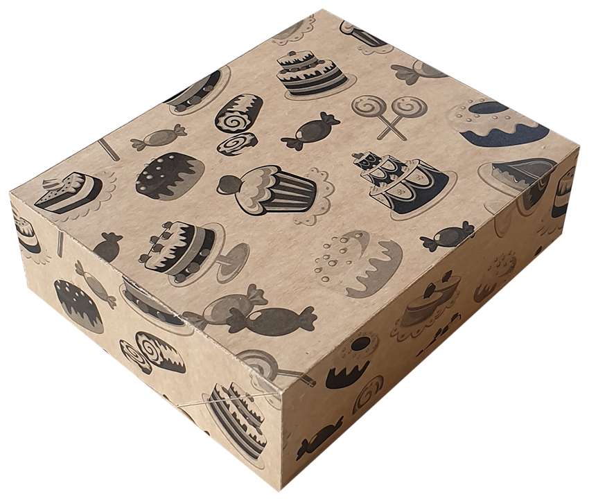 Caja para pastas 250gr (1/4) 175x115x45 (90/u) 6 puntos