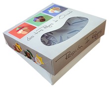 Cargar imagen en el visor de la galería, Caja para roscón de reyes 28x28x8 con ventana (50/u)