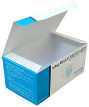 Cargar imagen en el visor de la galería, Cajas para mascarillas 50u personalizadas 200x110x90
